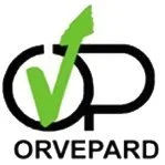Logotipo que combina una marca de verificación verde y la palabra 'OP' en negro, con 'ORVEPARD' debajo.