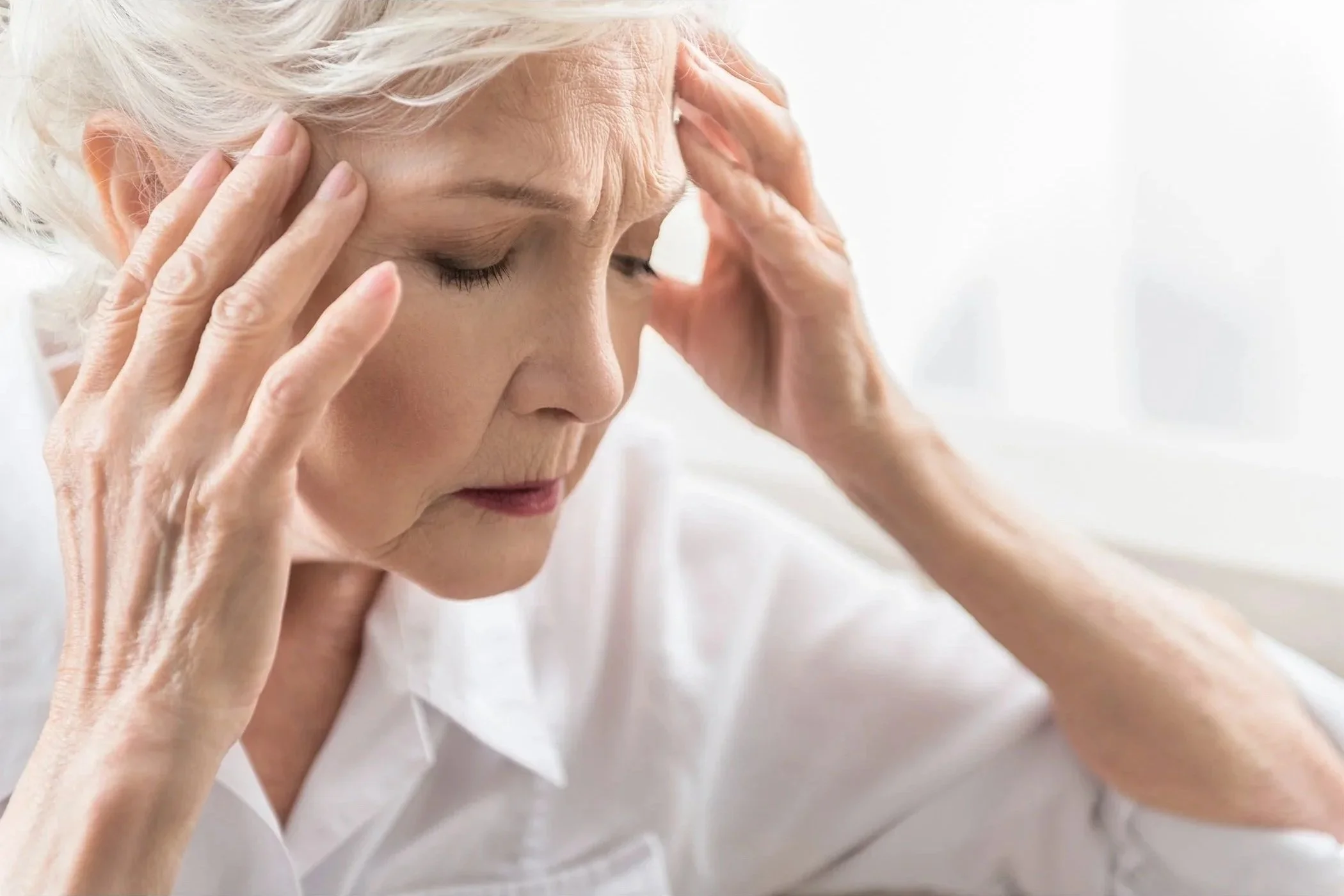 Woman frustrated by unclear speech- yelling not helpful- isolation- communication- withdrawal