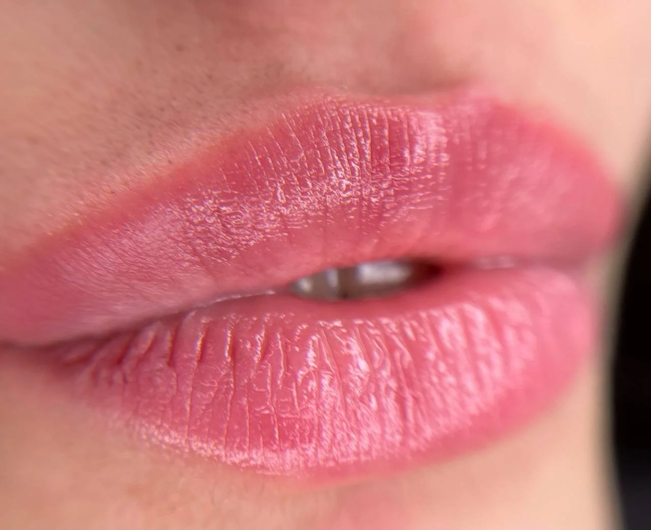 Lip blush permanent makeup- natural lip colour enhancement with refined shape definition in London
