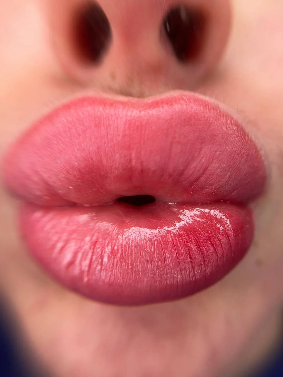 Lip blush permanent makeup- natural lip colour enhancement with refined shape definition in London