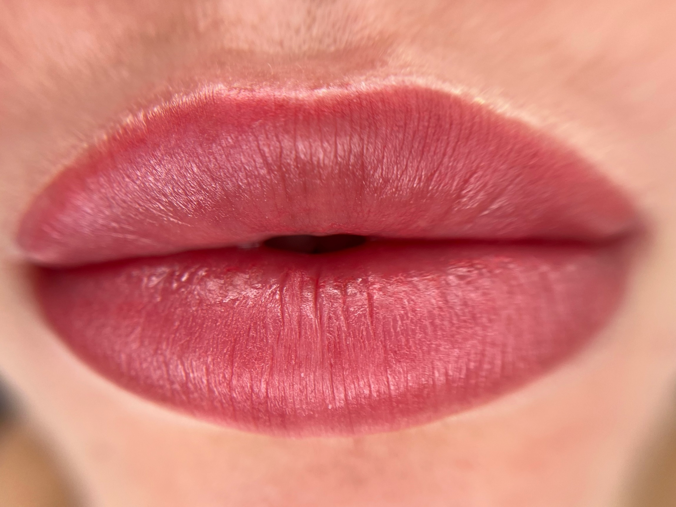 Lip blush permanent makeup- natural lip colour enhancement with refined shape definition in London