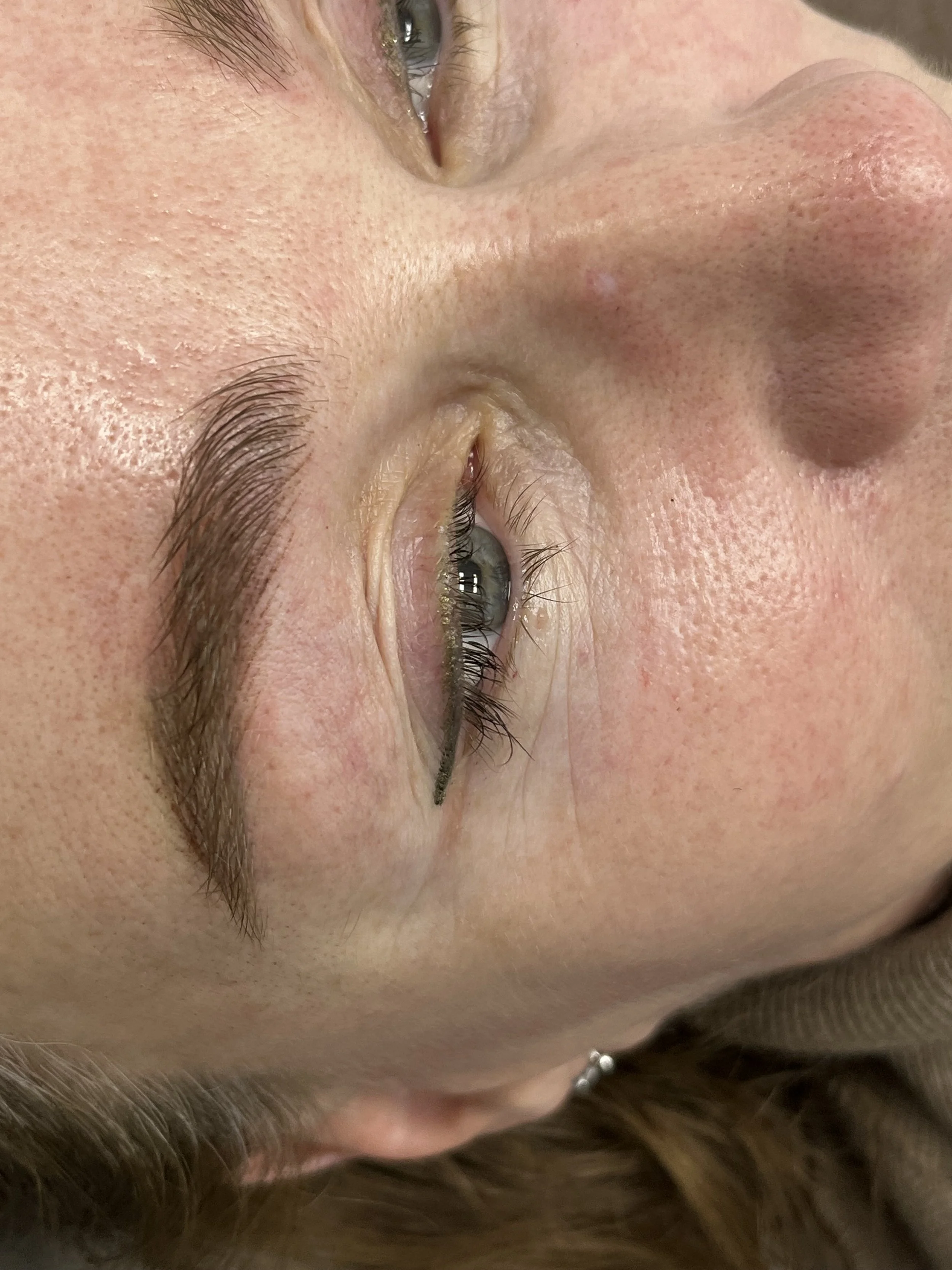 Eyebrow permanent makeup - hairstroke in London.