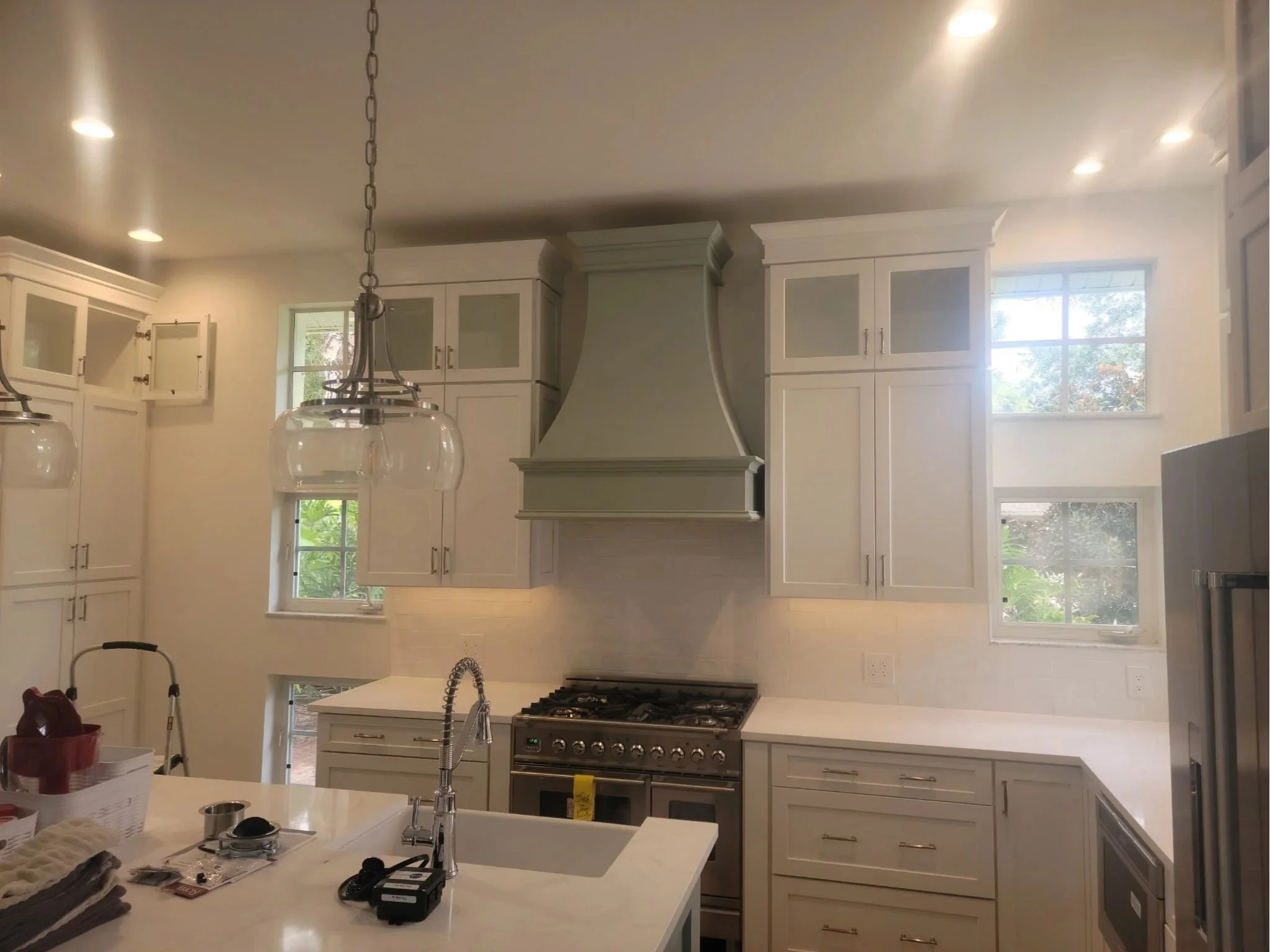 remodel showing the range and different angle of the kitchen.