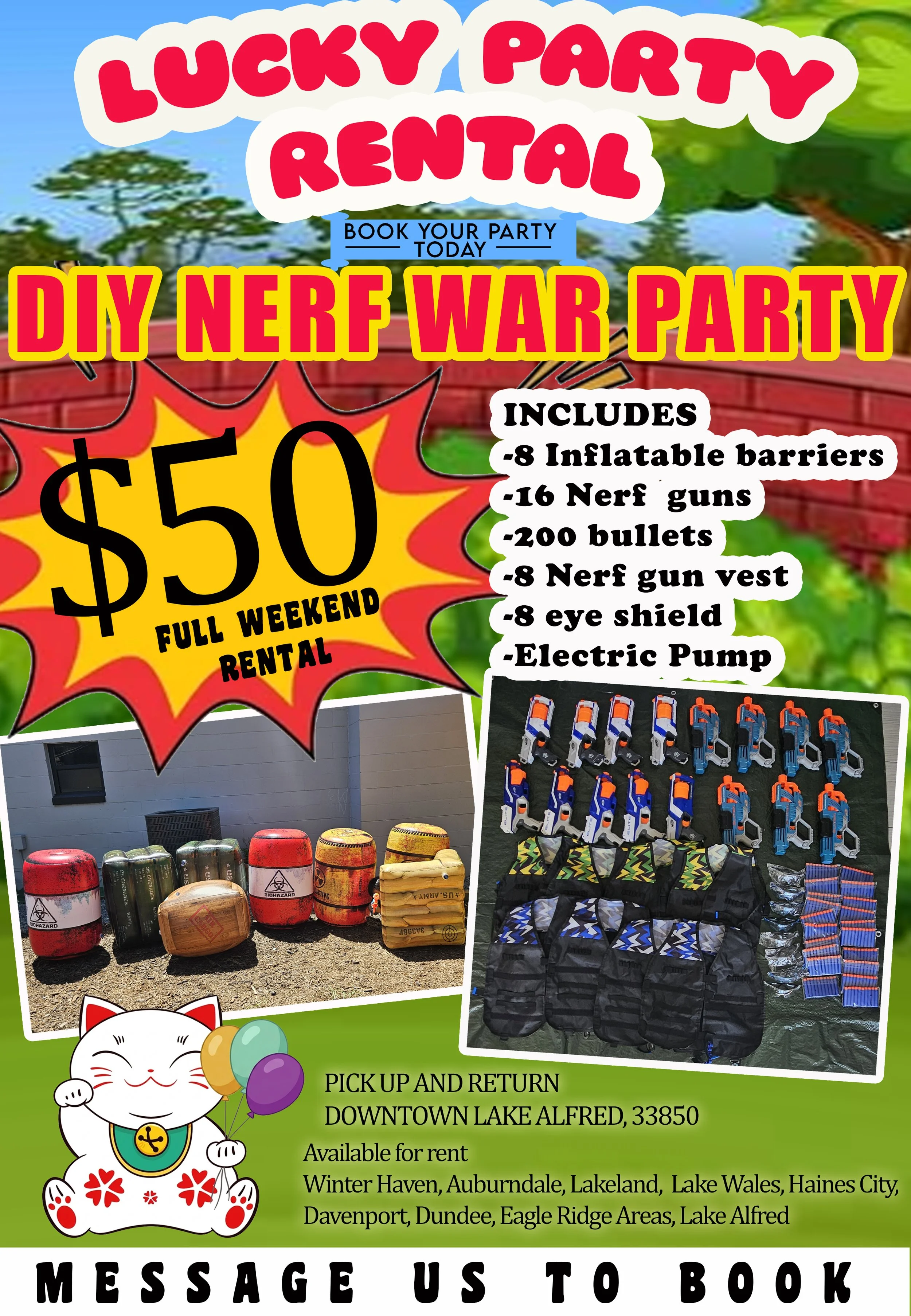 NERF WARS- WEEKEND RENTAL