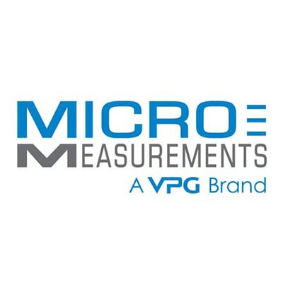 Micro Measurement logo with blue and gray text on a white background