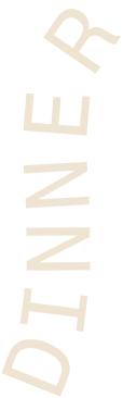 Vertical black background with the word 'DINE' in large white capital letters