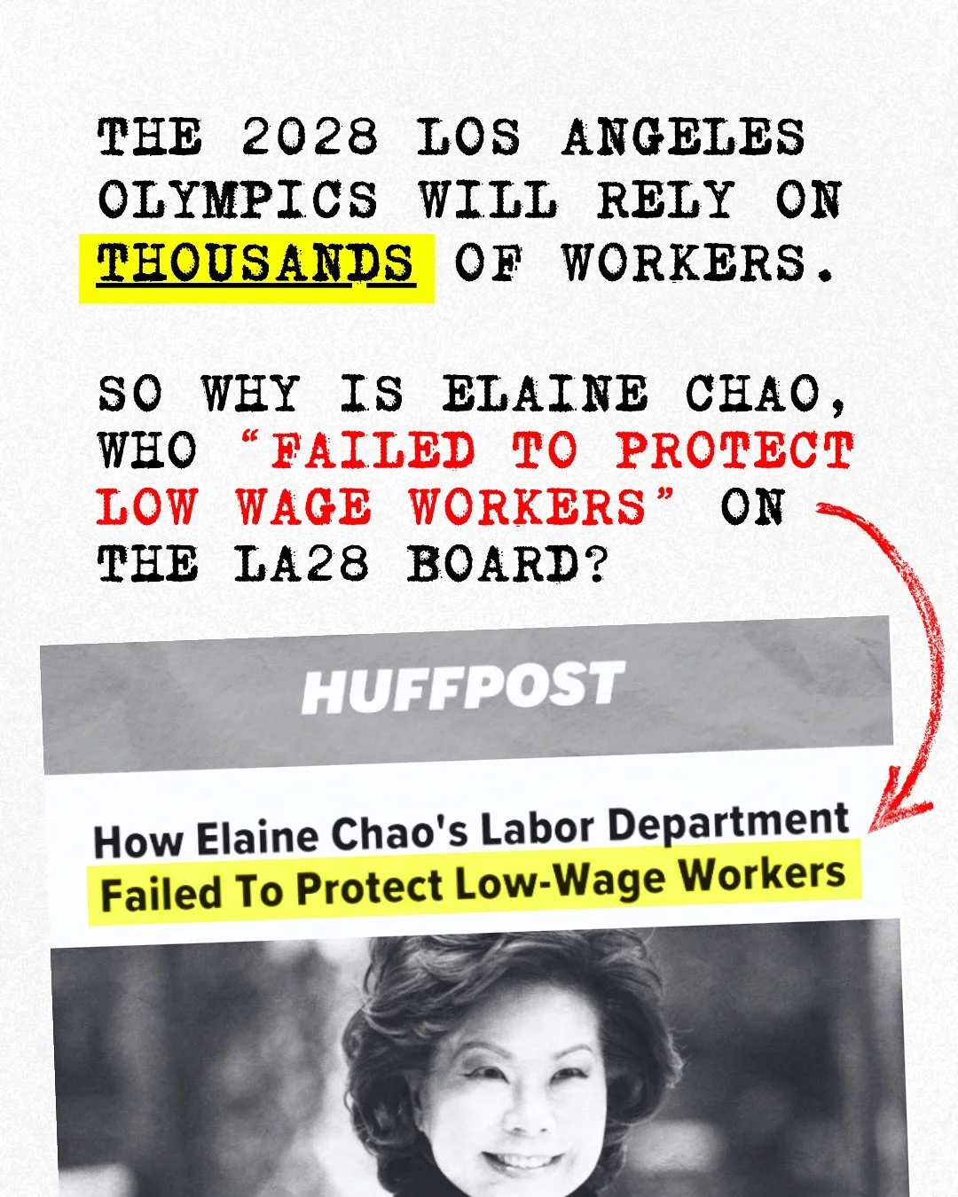 &ldquo;I&rsquo;ve never seen a secretary of labor so anti-labor.&rdquo; - John Sweeney, former @aflcio President

🔦 Learn more at la28board.com 🕵️