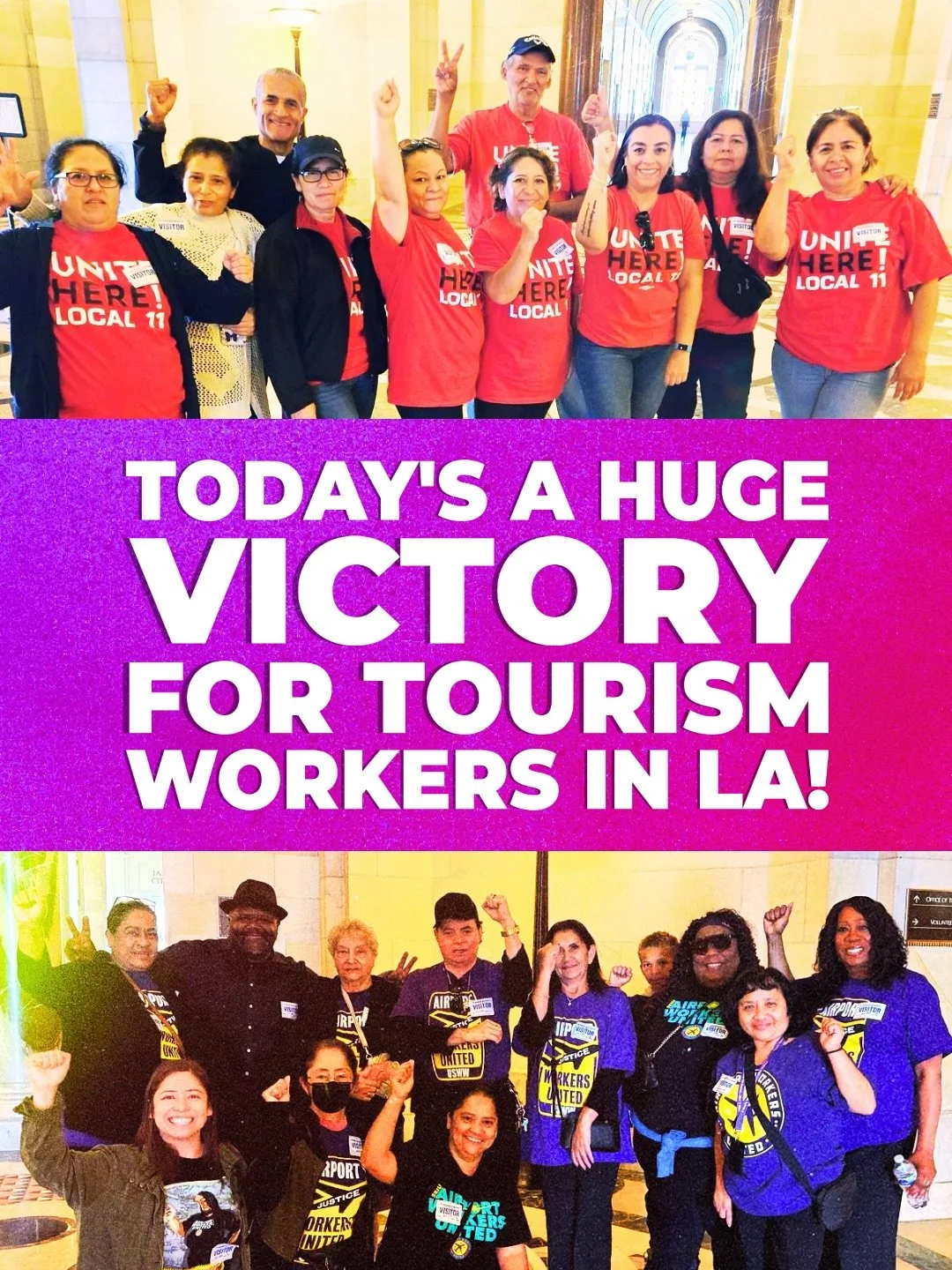 Tourism workers &ndash; with the support and solidarity from community allies &ndash; fought marched, testified, and stood together at City Hall to win historic raises for tourism workers.

Because of this fight, STARTING TODAY, July 1st 2026:

💵 To