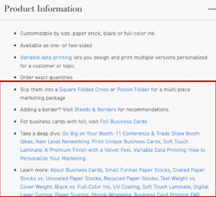 Old product info