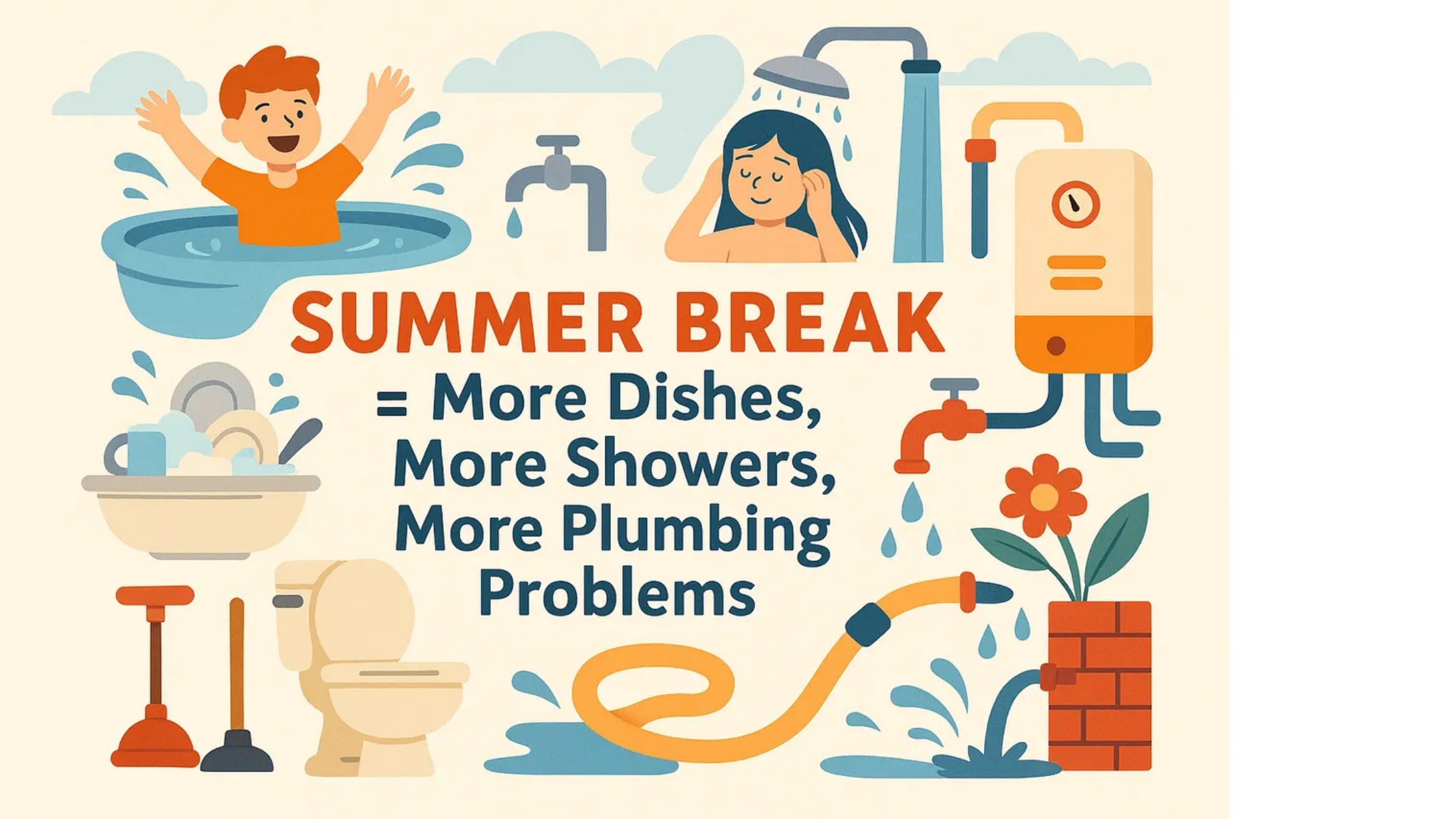 Summer Plumbing Tips for Knoxville Homes: How to Prevent Problems When Kids Are Home