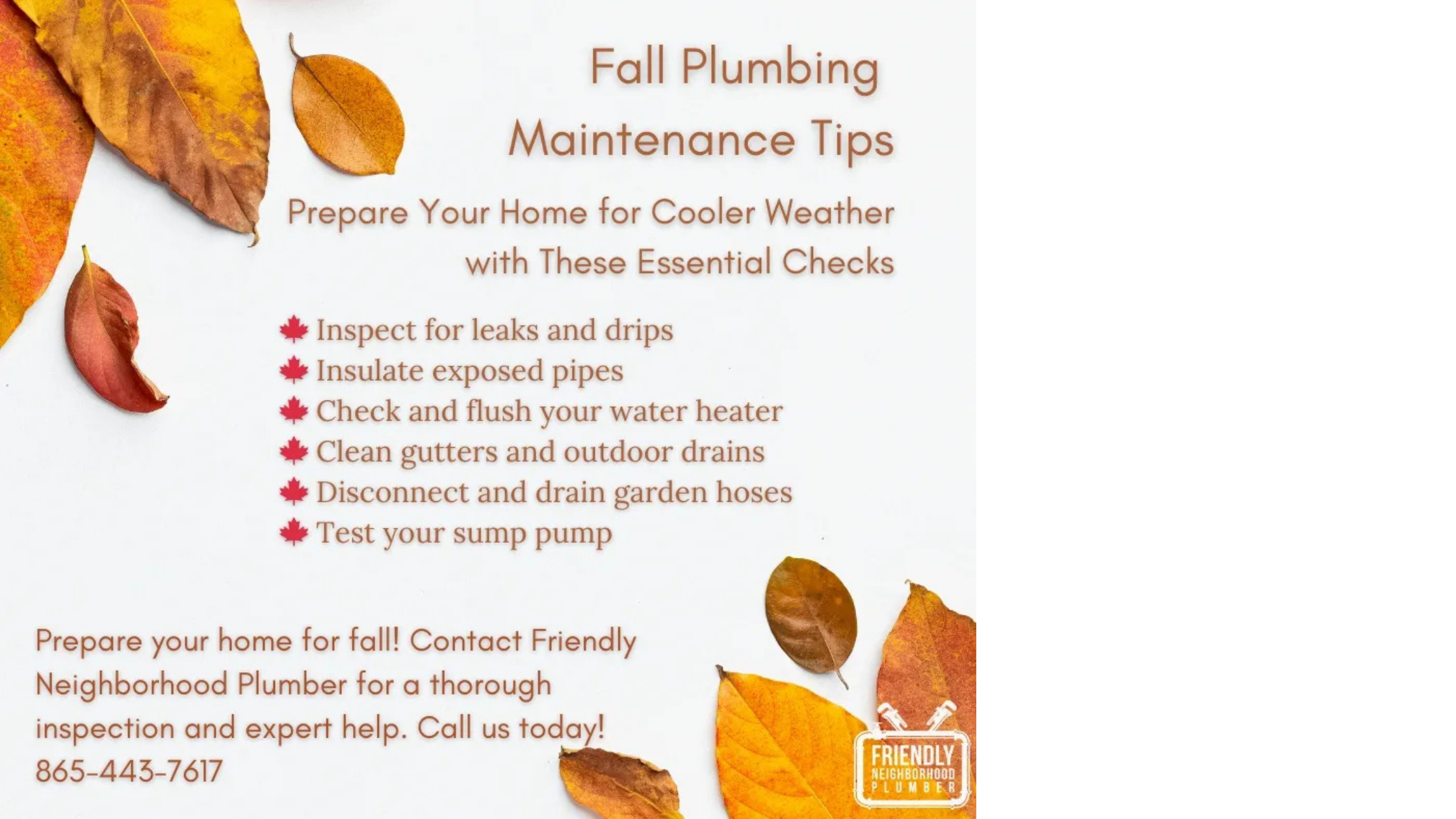 Fall Plumbing Maintenance Checklist for Knoxville Homes (Prevent Winter Problems)