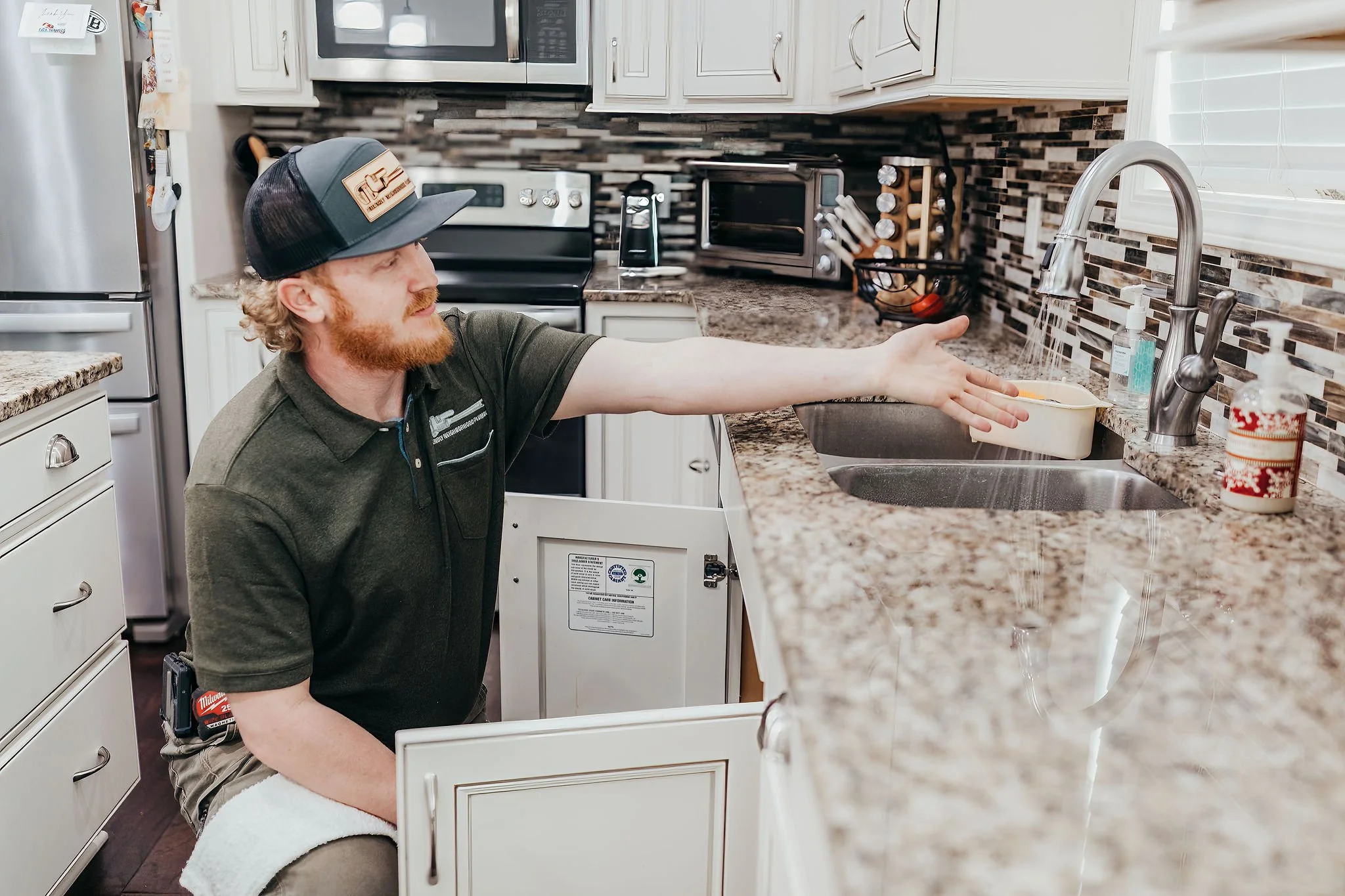 Knoxville plumber working in a residential home