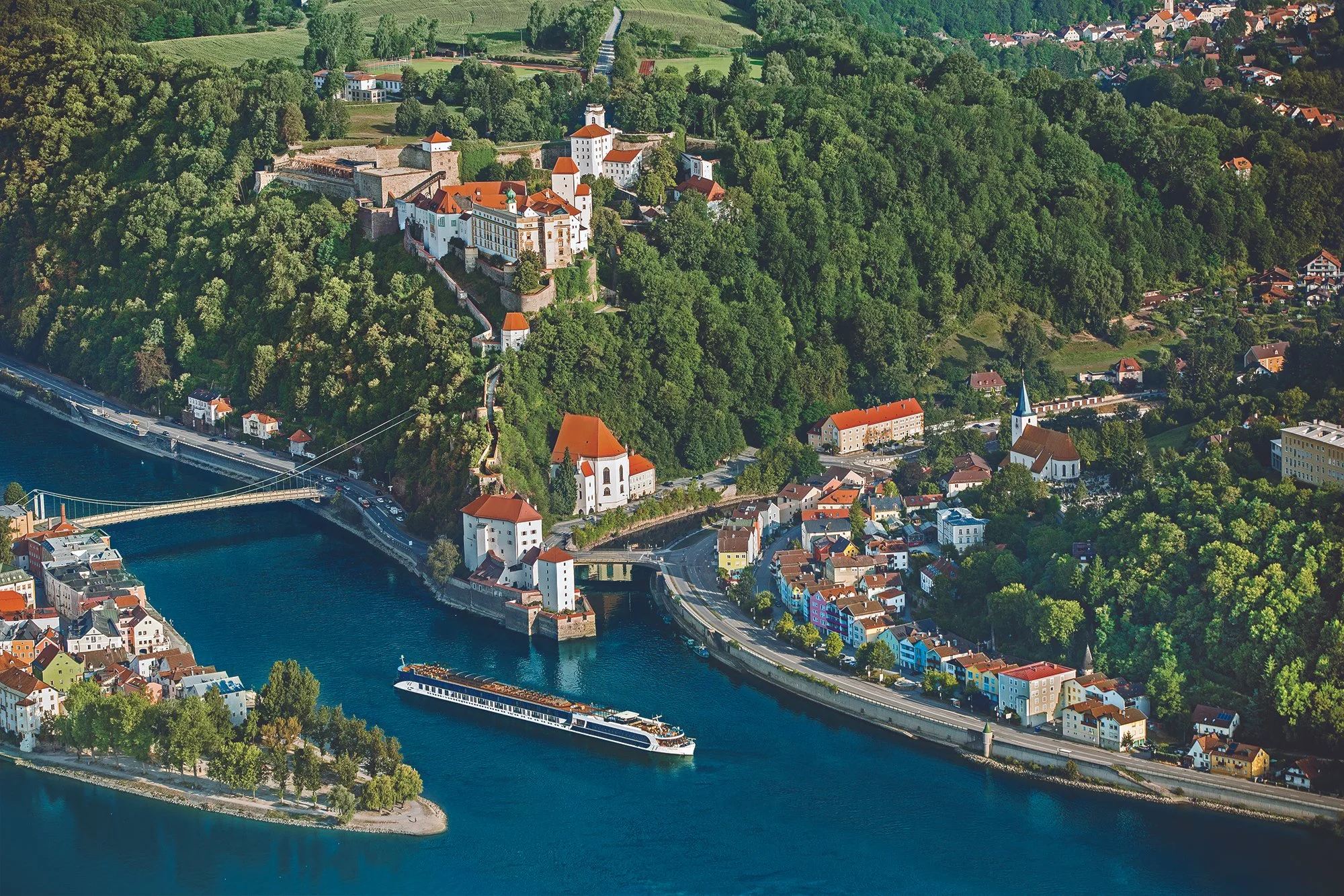 River Cruise showing Passau
