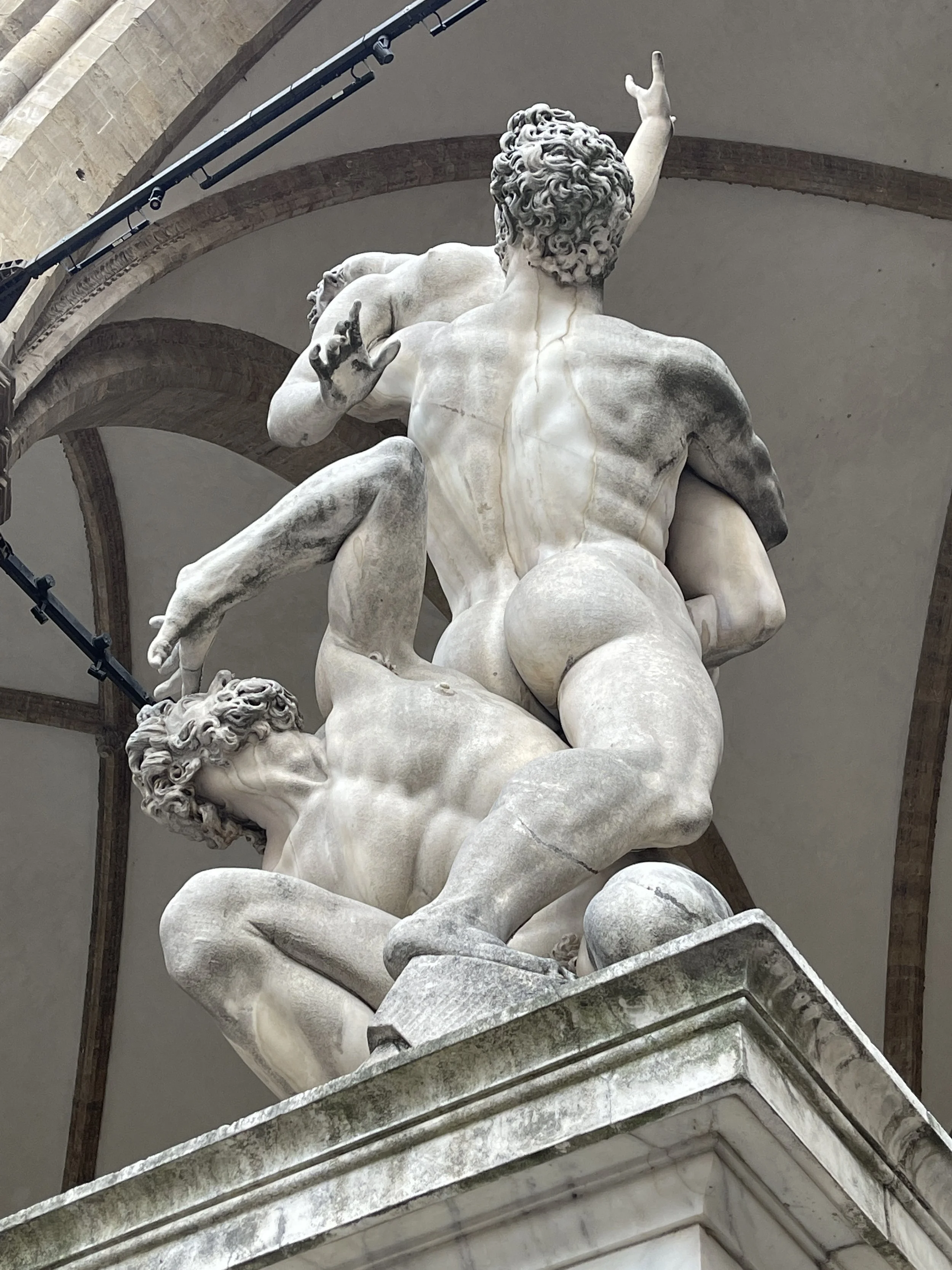 Marble statue in Florence, Italy
