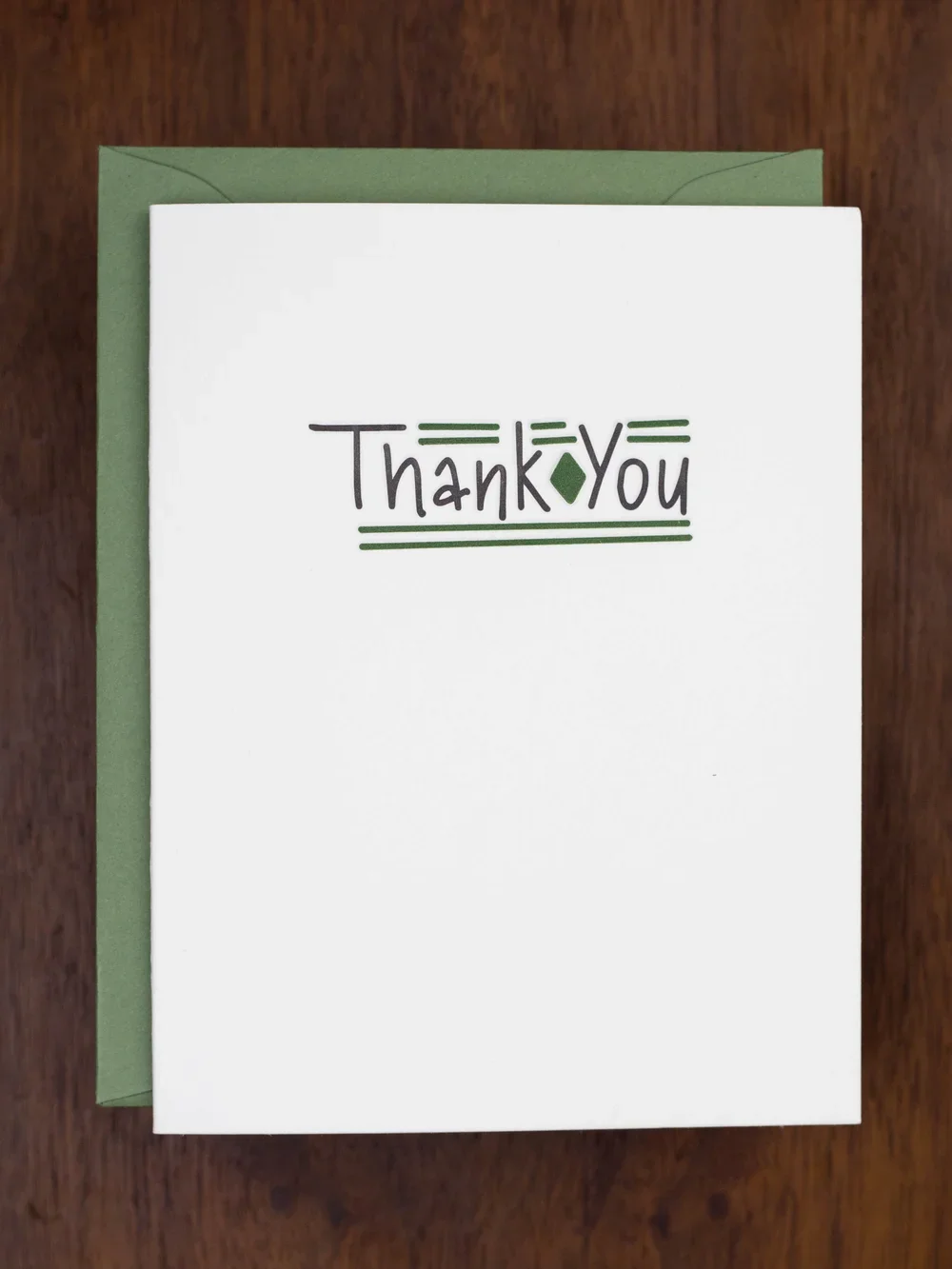 "Thank You" Letterpress Greeting Card