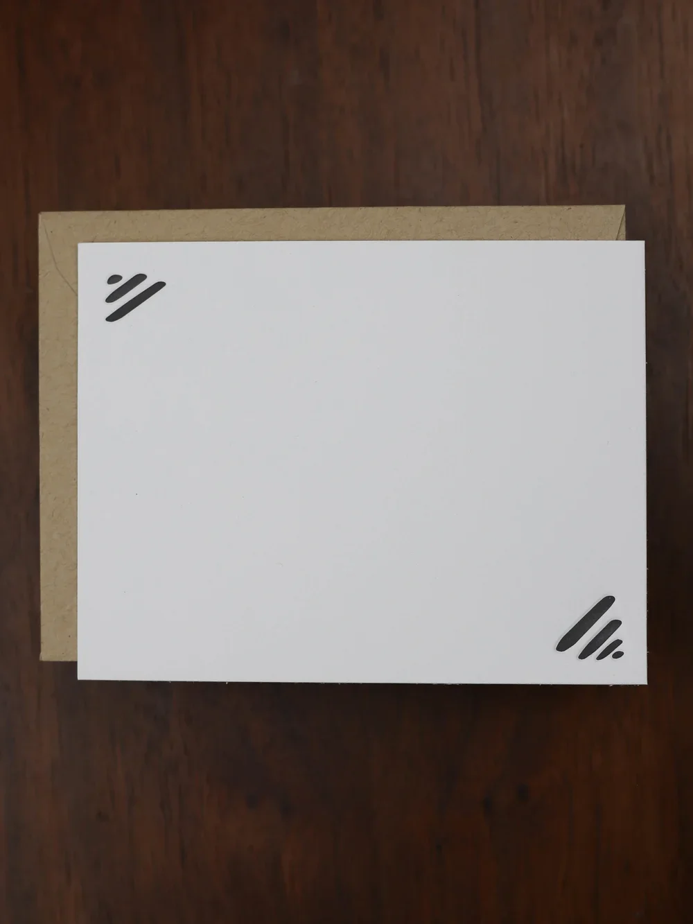 "Good Vibes Only" Letterpress Flat Card
