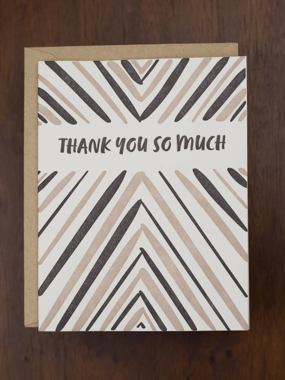 "Thank You So Much" Letterpress Greeting Card