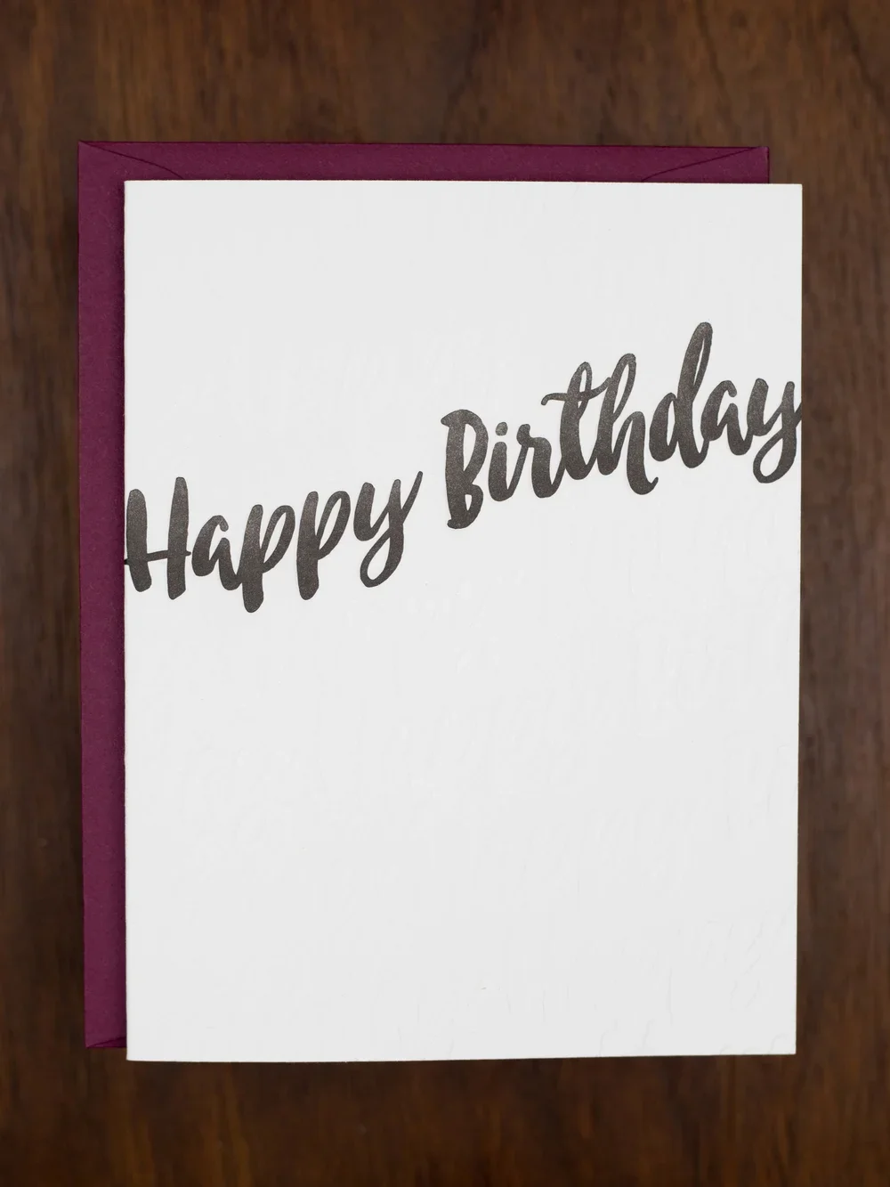 "Happy Birthday" Letterpress Greeting Card