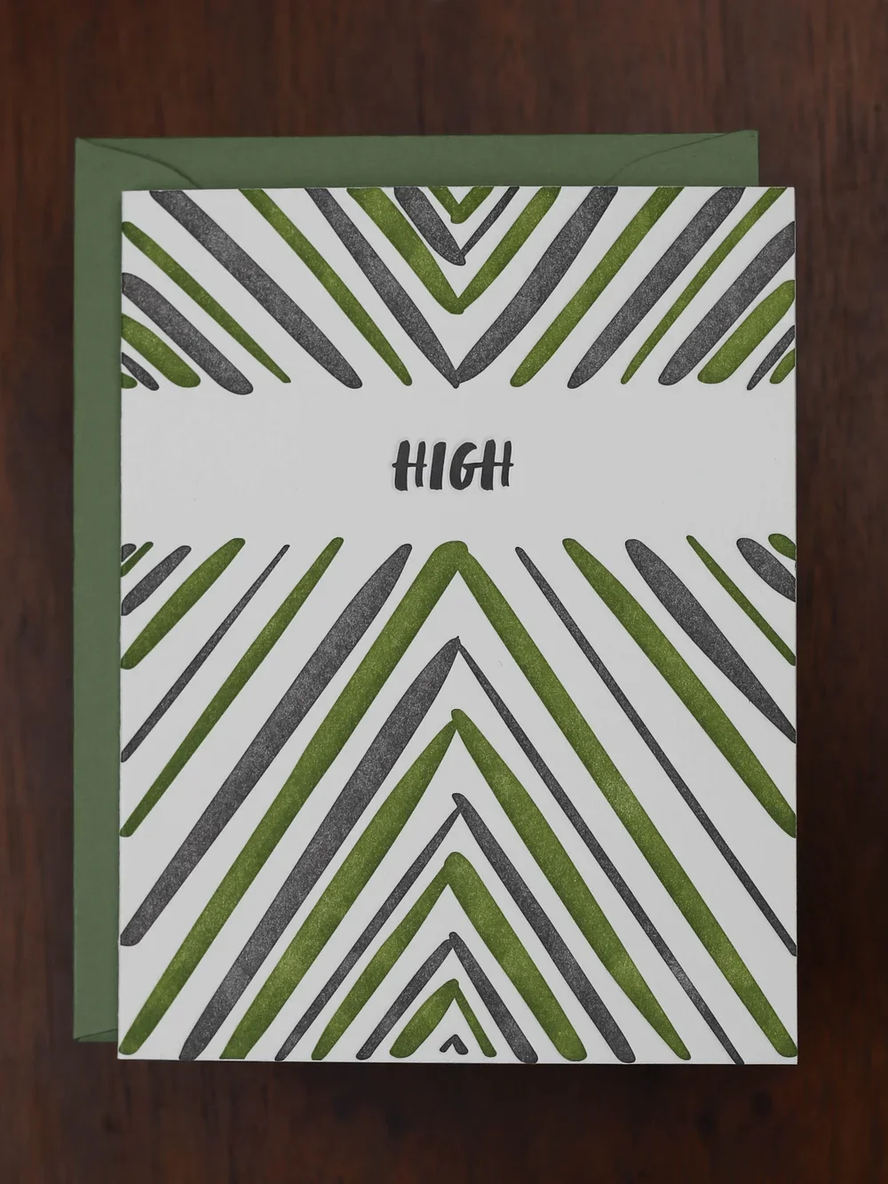 "High" Letterpress Greeting Card