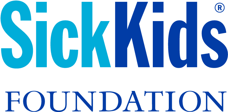 Logo of SickKids Foundation with large blue text 'SickKids' and smaller blue text 'FOUNDATION' underneath.