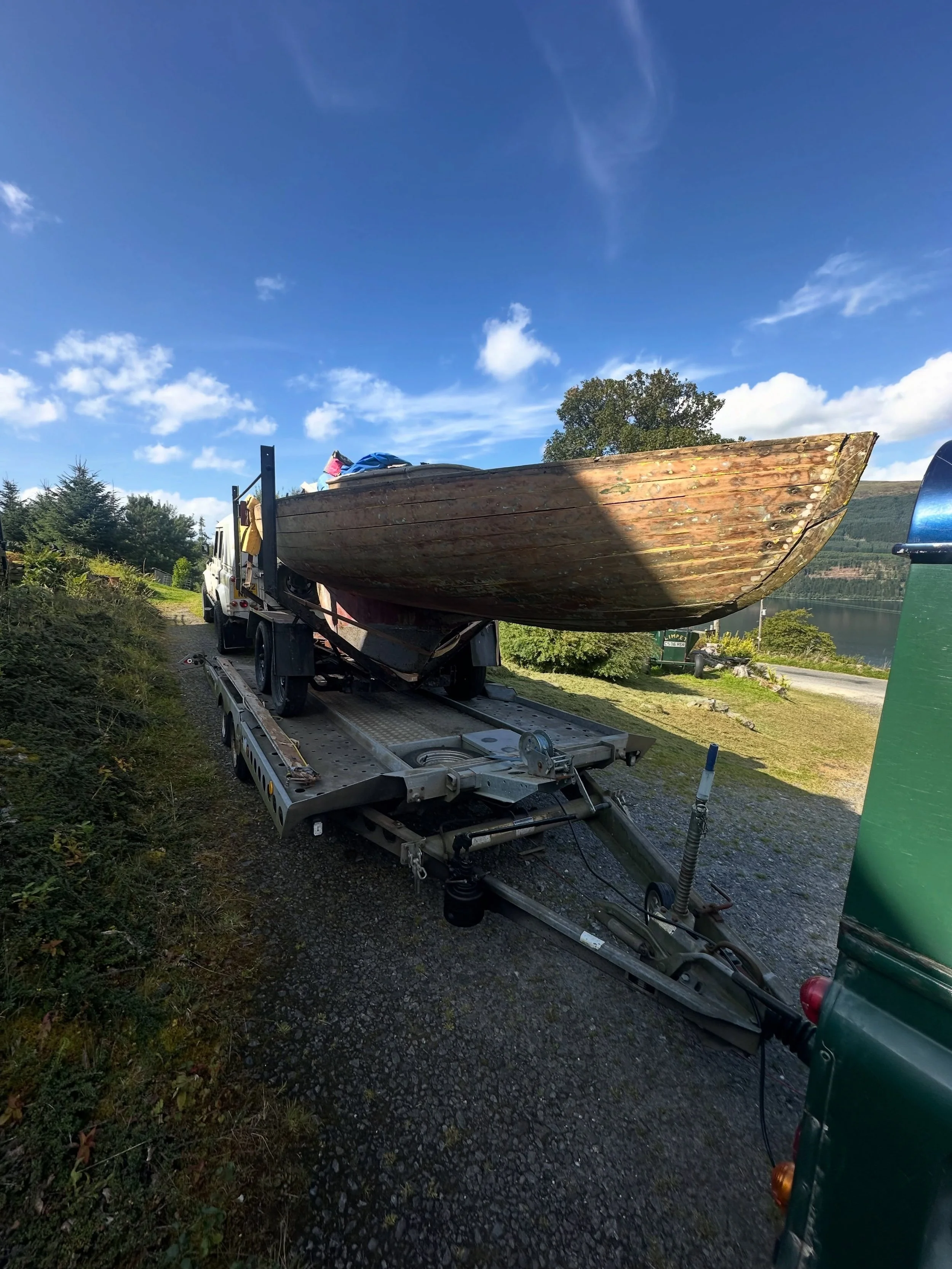 A bit a bit of adventure yesterday! Doing something different but kind of the same. 

Spent the day with my Uncle picking up Loch Long number 51 (Winkle) from Loch Tay and making the journey back to where these classic boats come- Cove Sailing Club, 