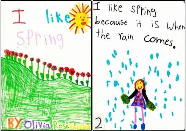 kindergarteners love to write and illustrate their own books