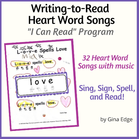 Heart Words Songs Writing-to-Read
