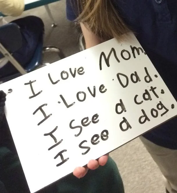 Heart Word sentences build reading and writing skills
