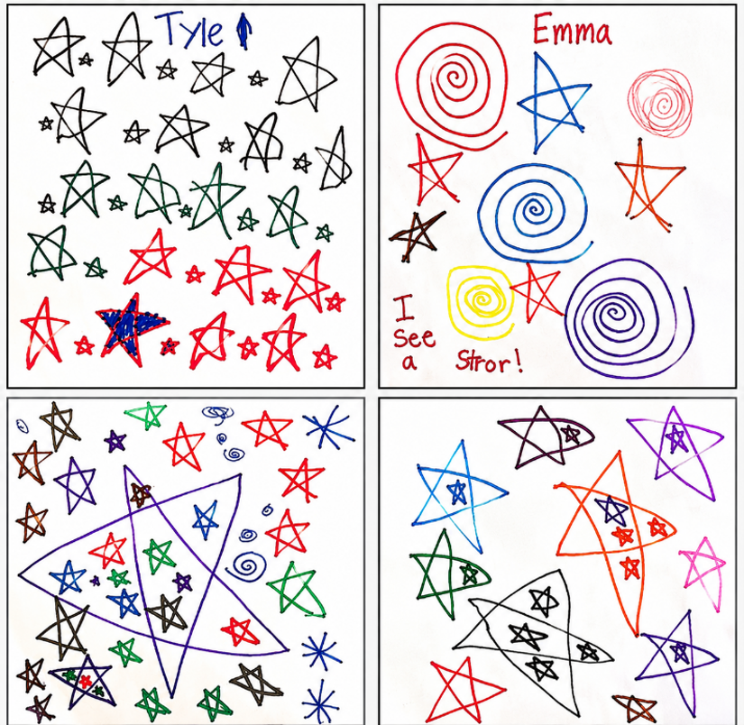Practicing spirals and stars builds finger dexterity and control