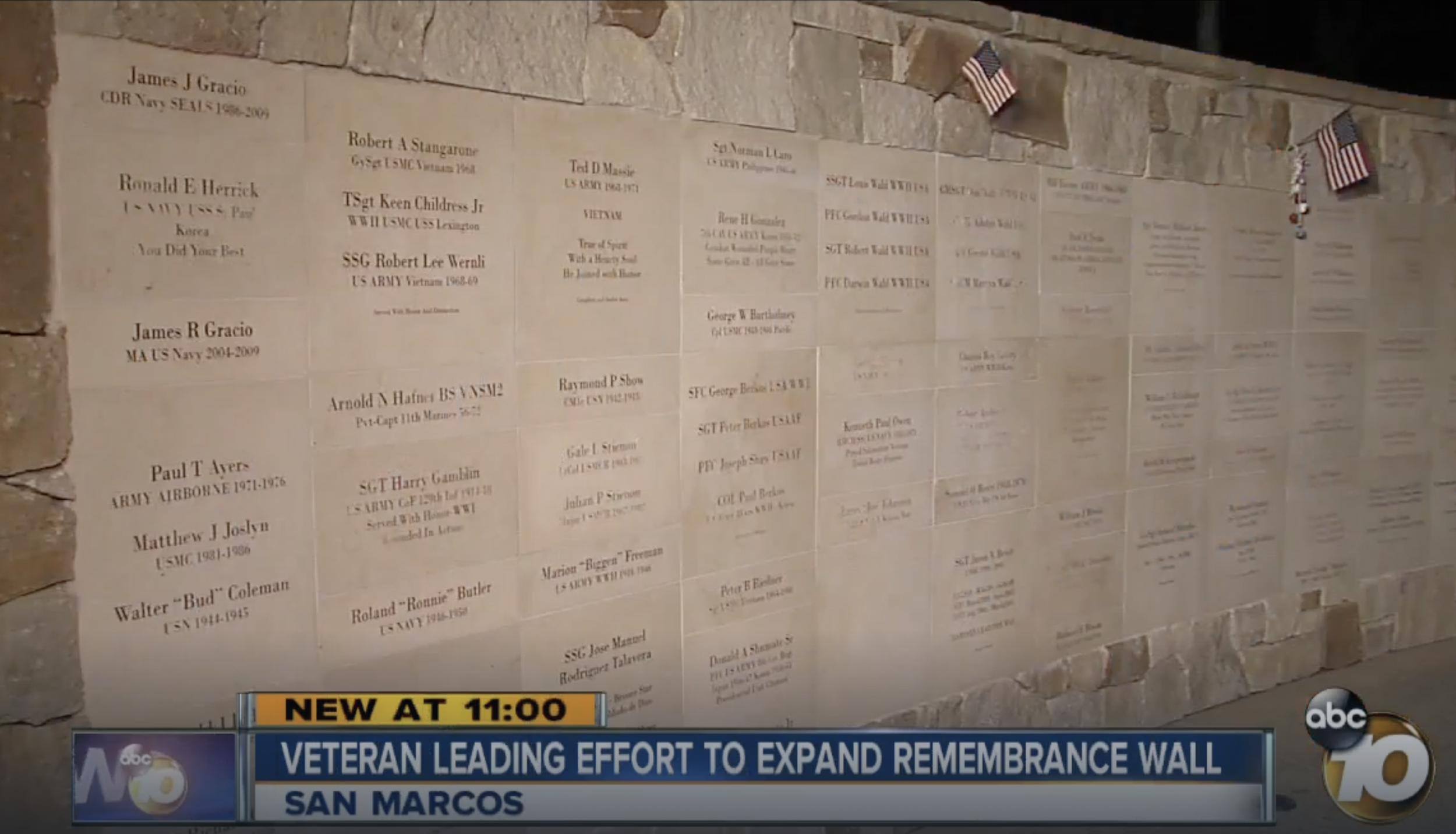 Veteran leads effort to expand San Marcos remembrance wall