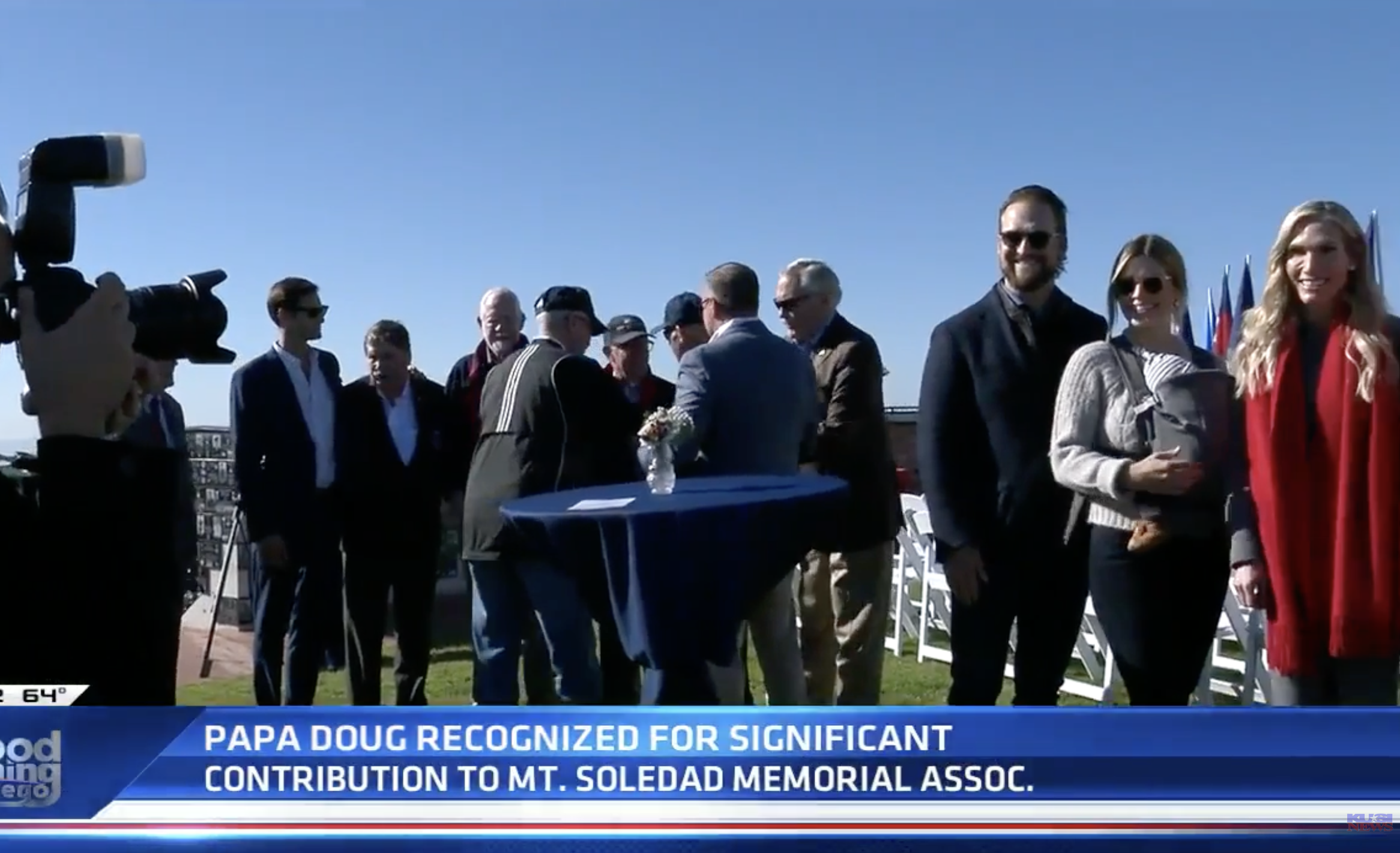 Papa Doug Manchester honored for $1.5 million contribution to Mt. Soledad Memorial Association