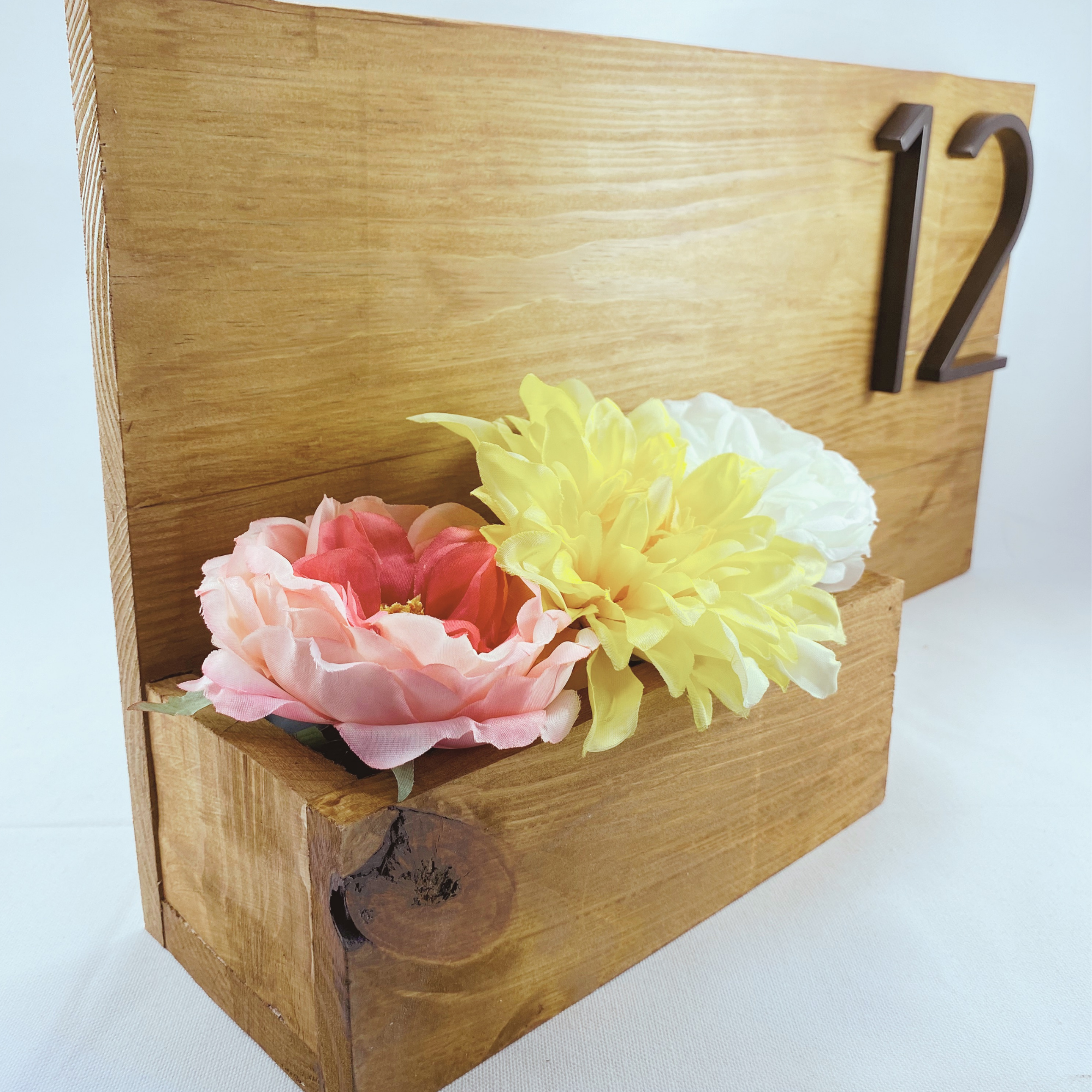 Wood Sign Handcrafted Wood Address Sign With Planter