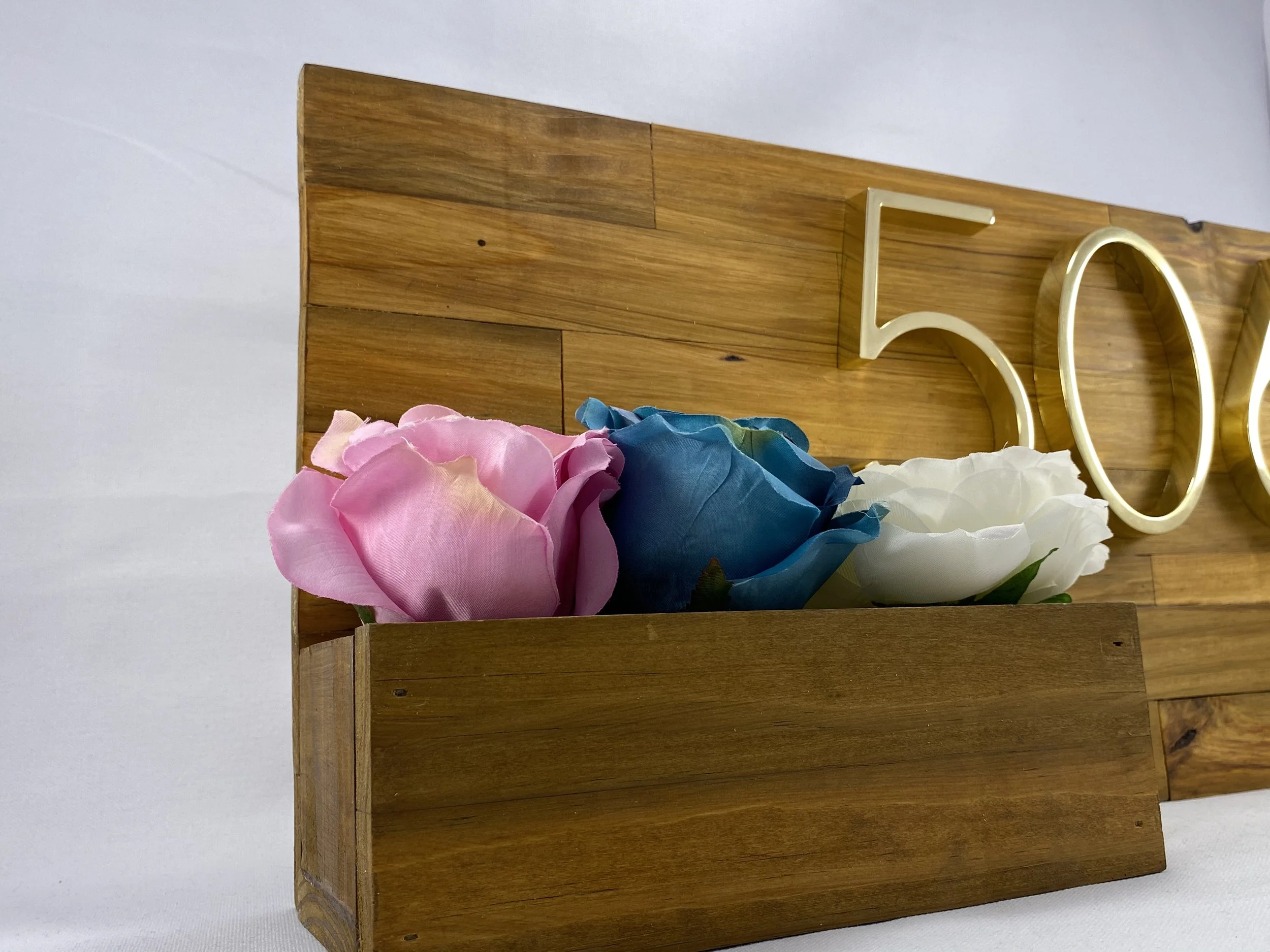 Handcrafted Wood Address Sign With Planter