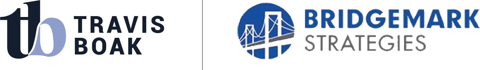 Logo of Bridgemark Strategies featuring a bridge graphic and company name.