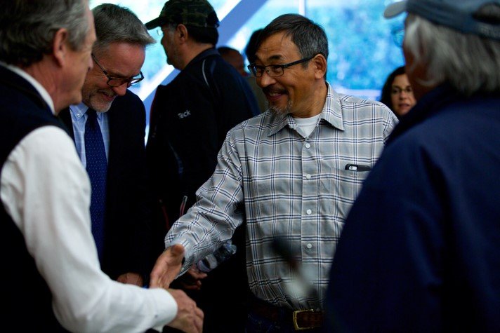 Heartfelt Photo of Cyrus during U.S. Fish & Wildlife Service Apology to the Alaska Native Peoples