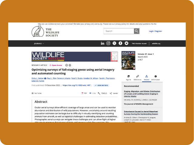 Optimizing Surveys of Fall-staging Geese Using Aerial Imagery