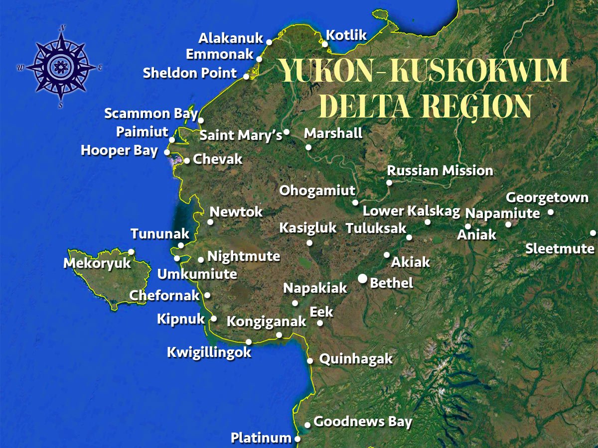 Yukon-Kuskokwim Delta Region map