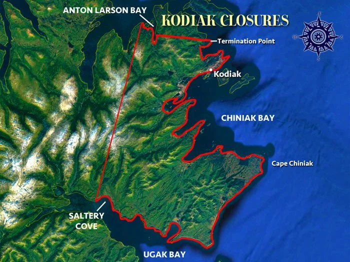 kodiak closured map