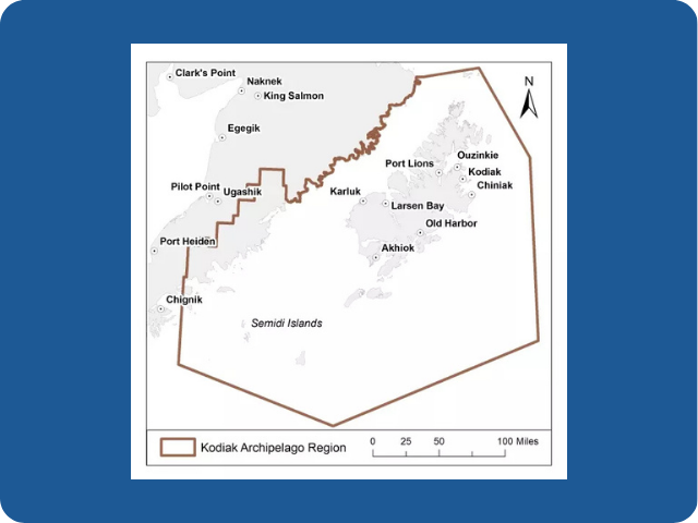 kodiak archipelago region map