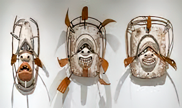 native alaskan masks using migratory bird materials