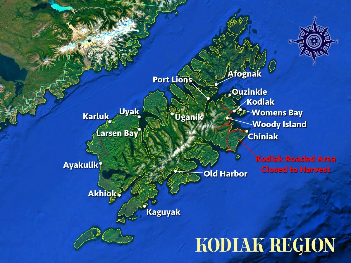 kodiak region map