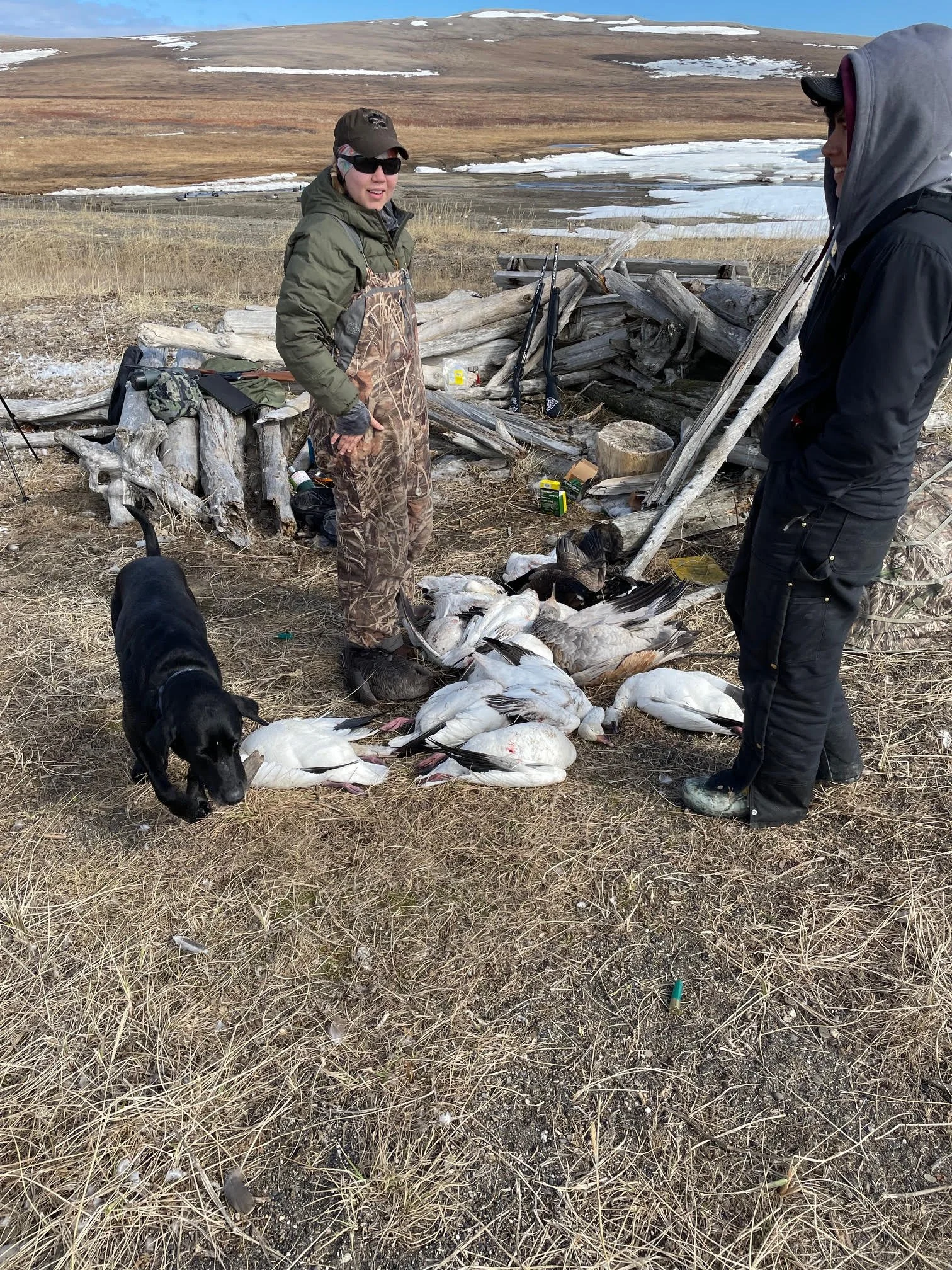 kotzebue hunters resting after their harvest