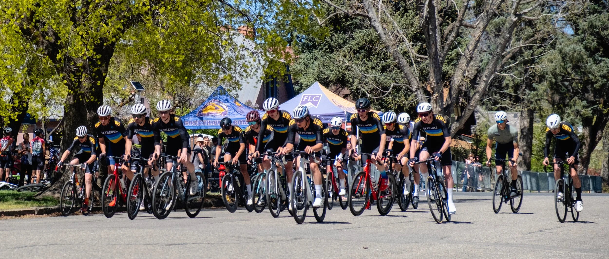 A photo taken by Beck Farrell in Durango, Colorado. Fort Lewis College cycling bike race. FLC Cycling