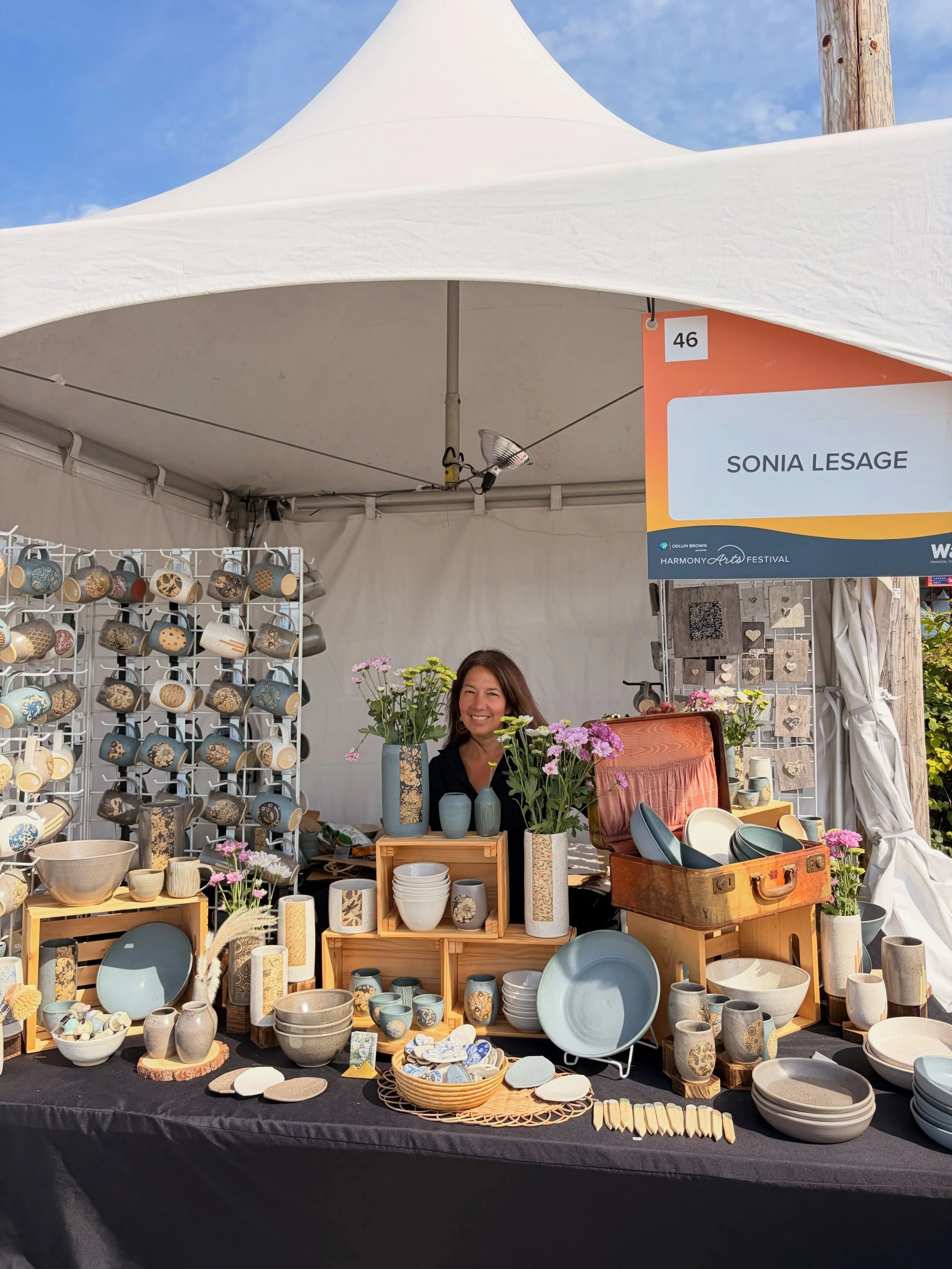 Last day to come find me @harmonyarts! We&rsquo;re here until 9 pm today!