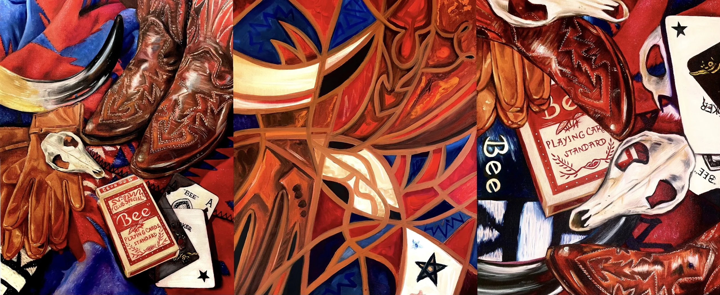 "Lone Star"
Oil on Canvas, Triptych, 20"x50", 2022