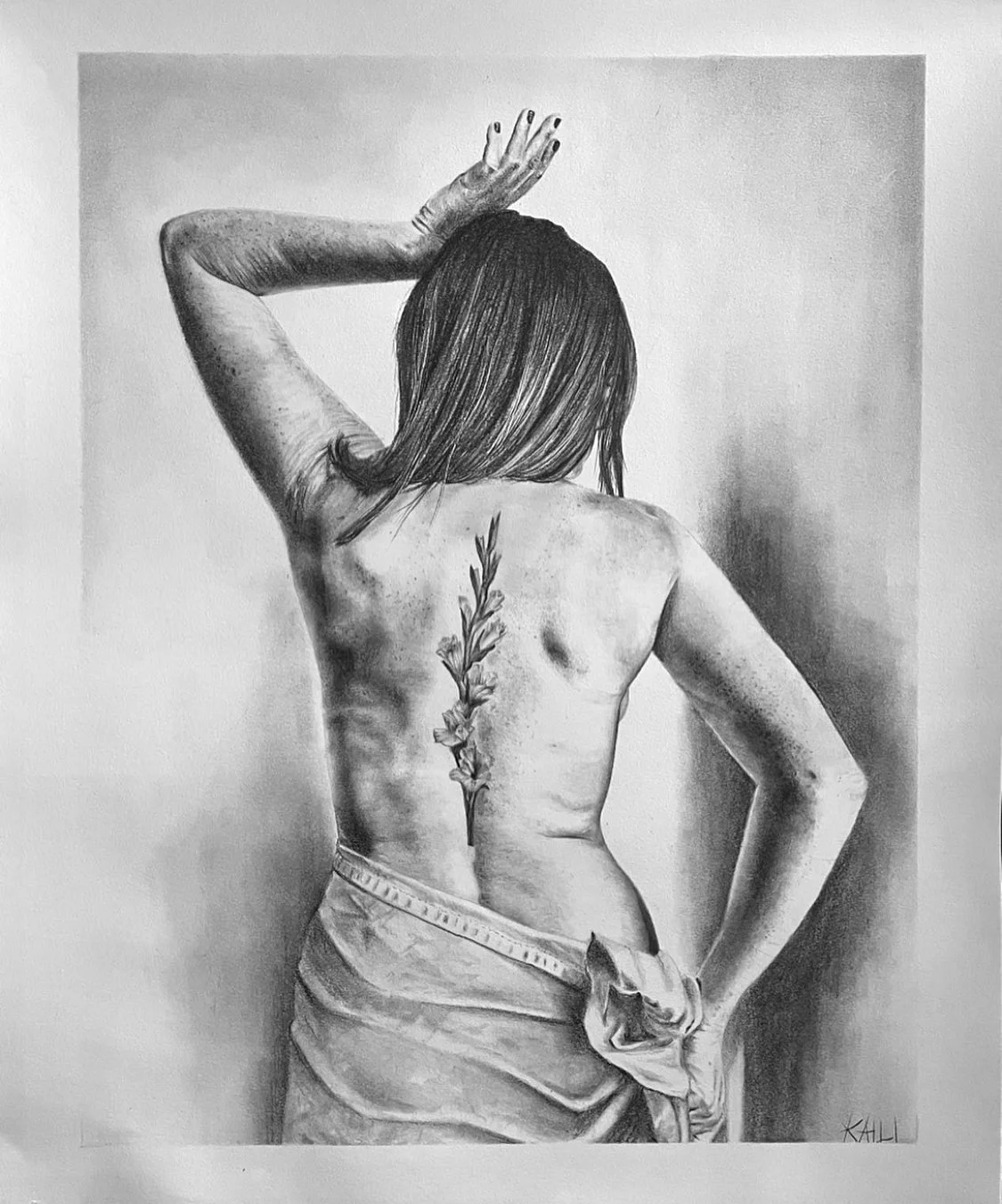 "Shadow of a Woman"
Charcoal on Paper, 14"x17", 2021