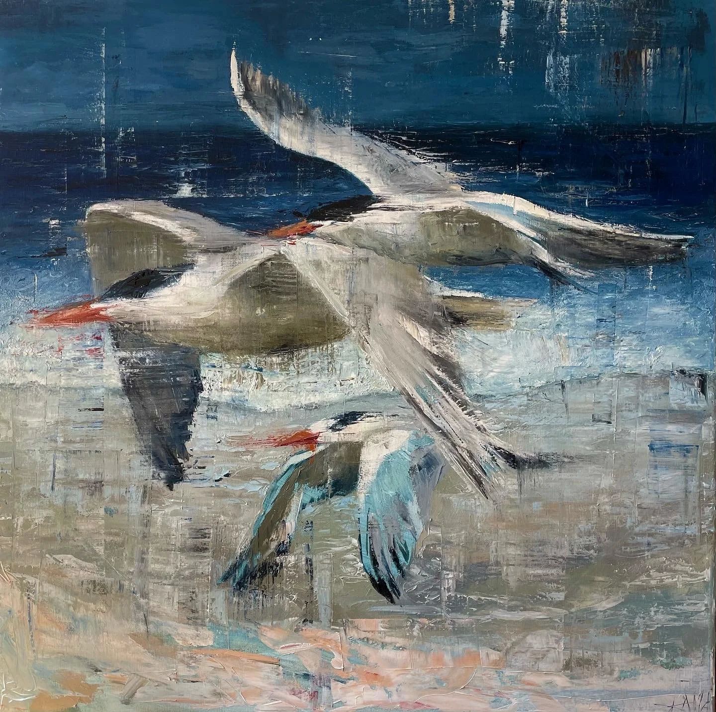 "Sea Meets the Sky"
Oil on Canvas, 30"x30", 2022