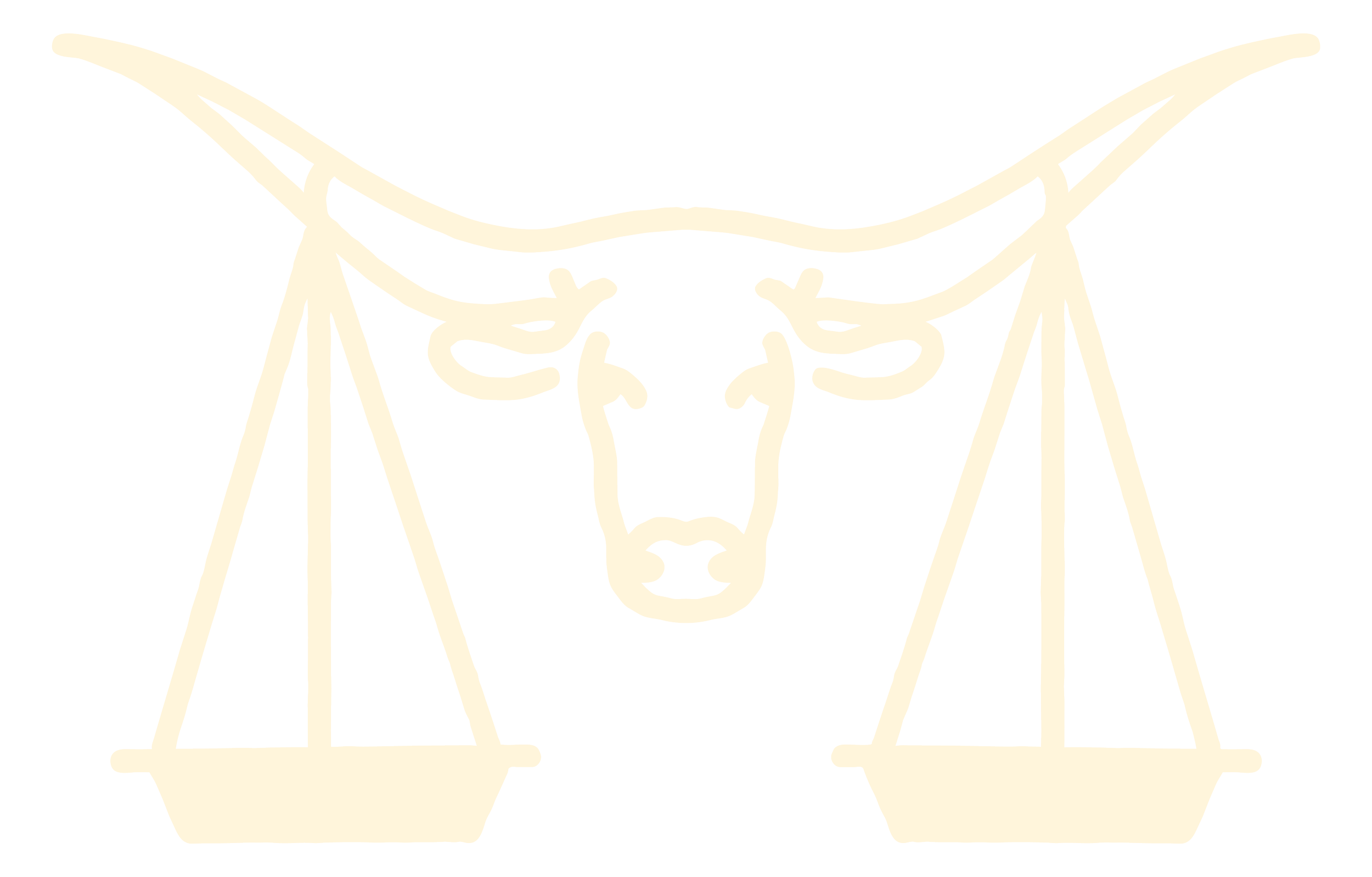 Outline illustration of a skull with long, curved lines extending outward from the sides, resembling hair or rays.