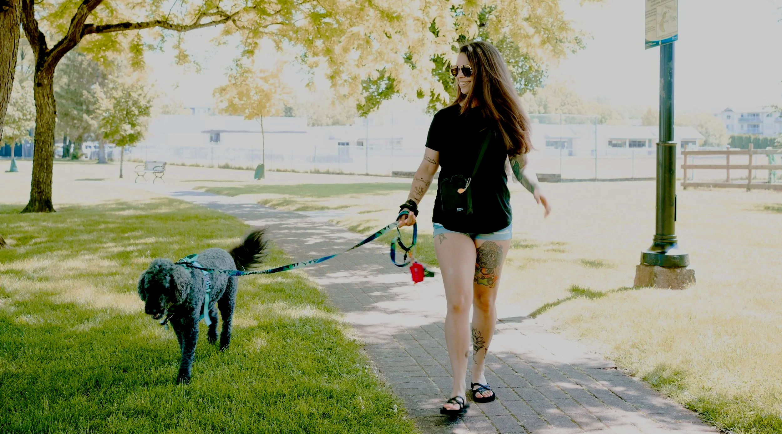 Shay on a nature walk with Abby