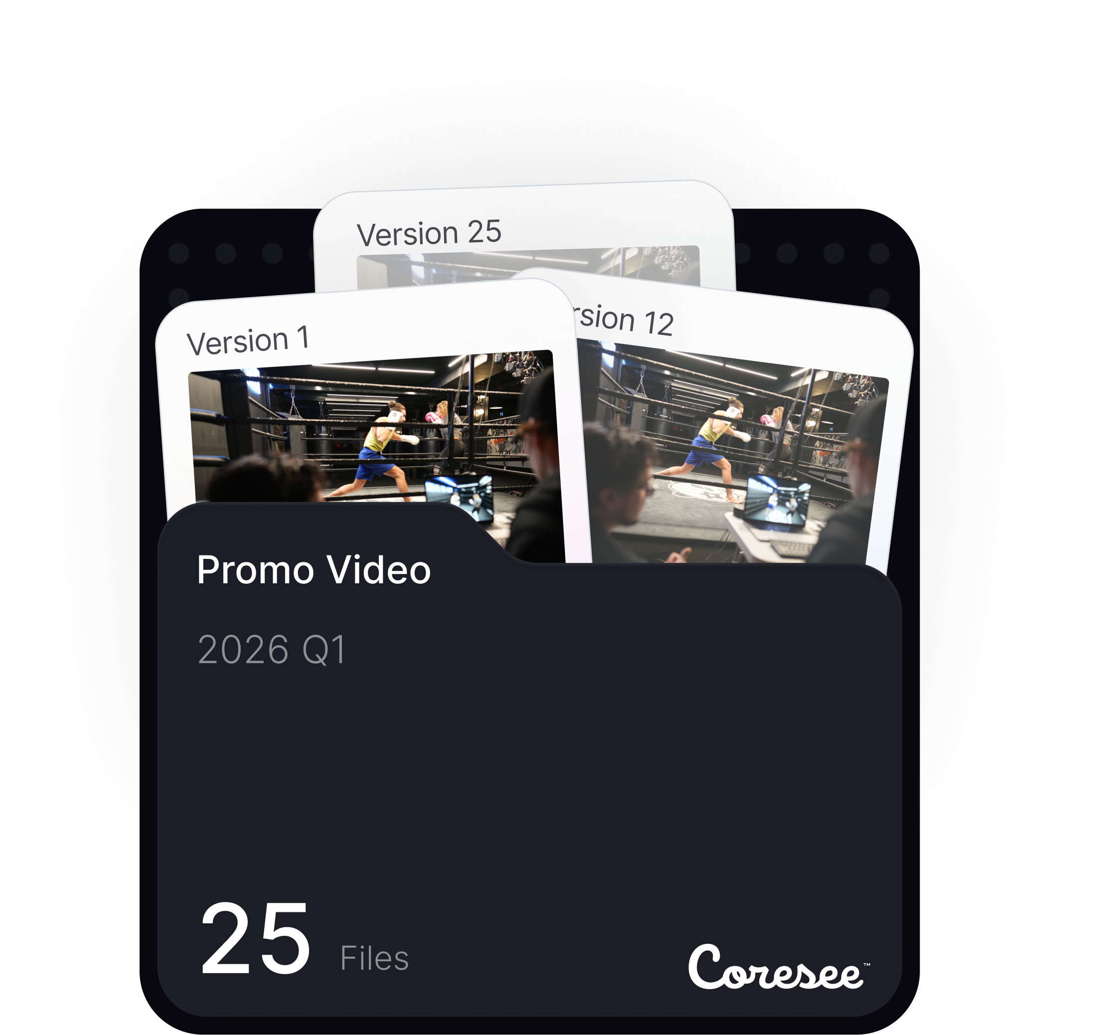 Folder of multiple versions of a boxing video.